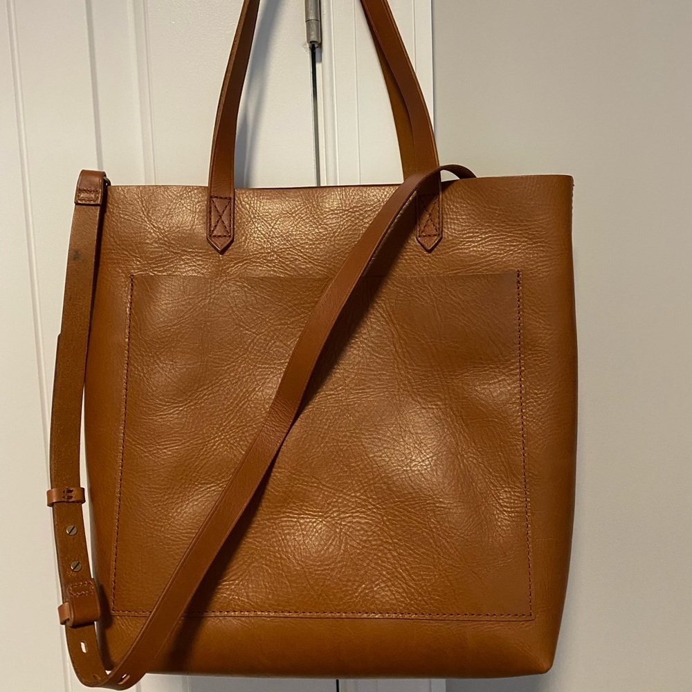 NWT Madewell Medium Transport Tote English Saddle